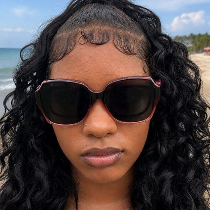 Vesper — Onyx & Crimson | Frame-Compatible Sunglasses