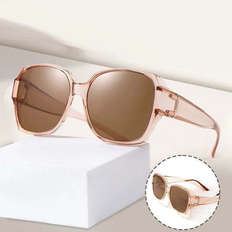 Round Polarized Cover Sunglasses - Image 1