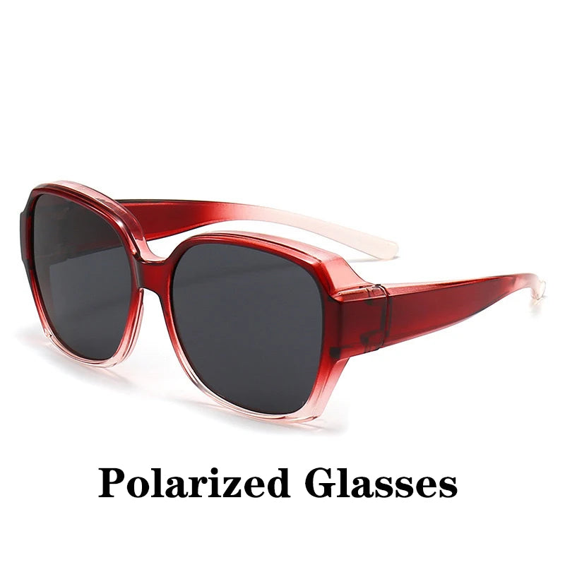 Fashion Round Polarized Sunglasses Cover Over