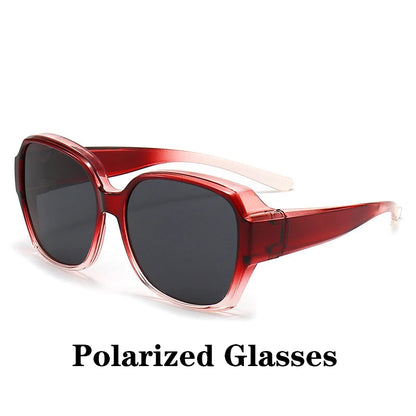 Fashion Round Polarized Sunglasses Cover Over