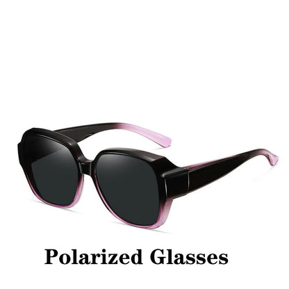 Fashion Round Polarized Sunglasses Cover Over