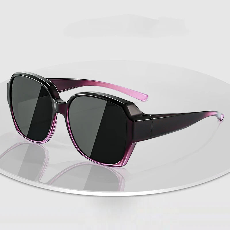 Fashion Round Polarized Sunglasses Cover Over