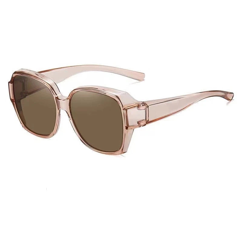 Fashion Round Polarized Sunglasses Cover Over