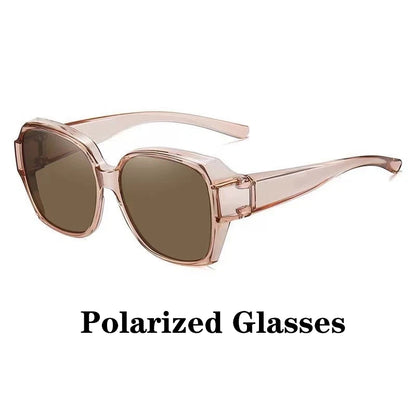 Fashion Round Polarized Sunglasses Cover Over