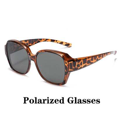 Fashion Round Polarized Sunglasses Cover Over